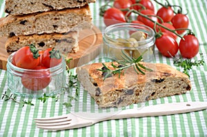 Italian focaccia bread