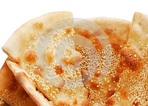 Italian Focaccia tortilla in a bread basket