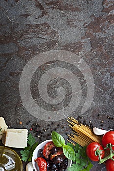 Italian Food Background with Space for Text photo