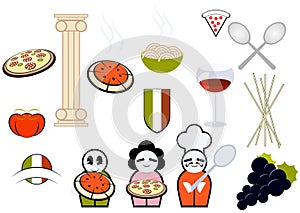 Italian food & cooking icons