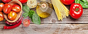 Italian food cooking ingredients