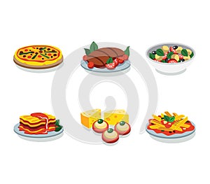 Italian food flat vector icon photo