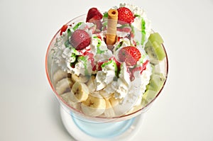 Italian food: icecream. confort food concept photo