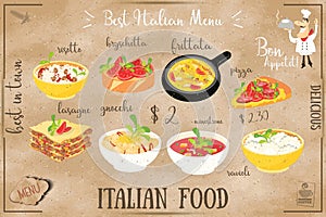 Italian Food Menu