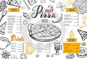 Italian food menu for restaurant 2