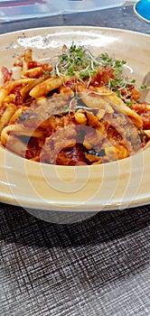 Italian food - Pasta with tomato sauce
