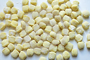 Italian food, potato gnocchi.