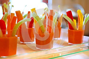 Italian food recipes, centrifuged vegetable juice photo