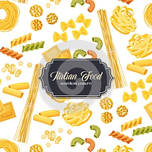 Italian food seamless pattern