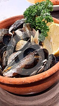 Italian food -  Soute mussels