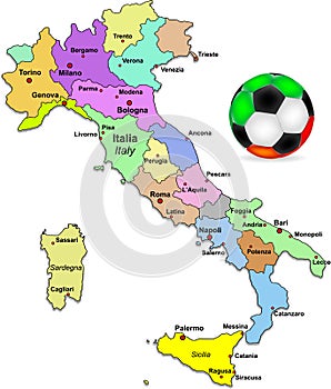 Italian football illustration