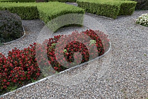 Italian garden flowerbed