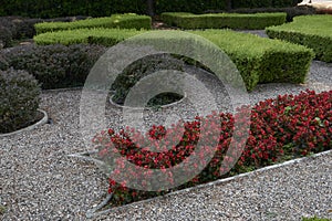 Italian garden flowerbed