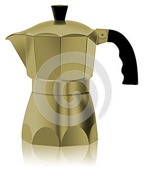 Italian gold cafetiere photo