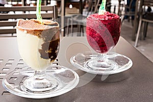 Italian granita in Sicily, a typical fruit slush