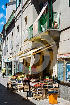 Italian greengrocer in small village