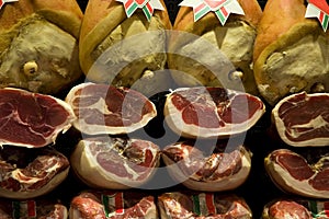 Italian ham at the butcher's