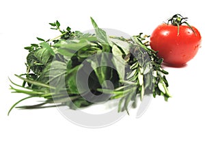 Italian herbs and tomato