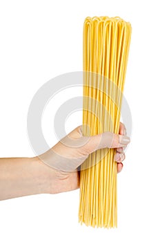 italian home made yellow pasta with hand, home cooking concept