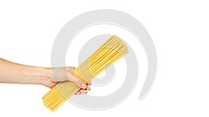 italian home made yellow pasta with hand, home cooking concept
