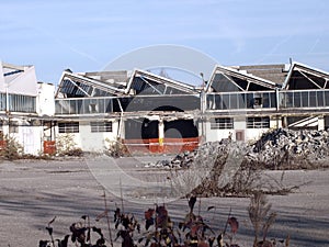 Italian industrie building demolition