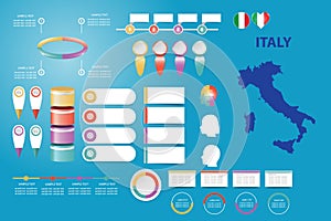 Italian infographic for economic, demographic and other presentations vector
