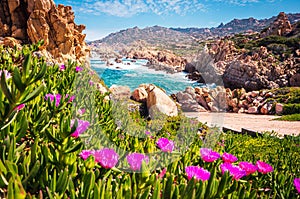 The italian island sardinia in mediterranean sea