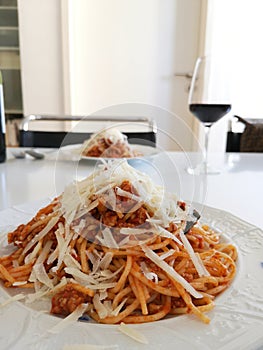 Italian kitchen spaghetti parmesan