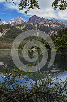 Italian lake and alps