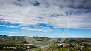 Italian Landscape: hills of Astigiano and Alpi photo