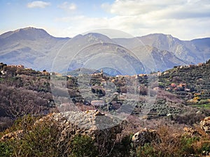 Italian landscape of the Ligurian hinterland