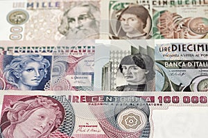 Italian lira a business background