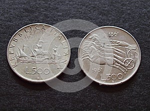 Italian liras silver coins