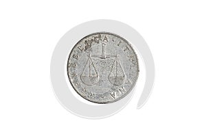 Italian lire coin