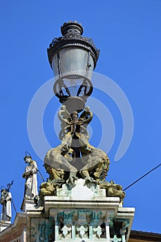 lamp, dragons, Padua, antic, architectural, photo