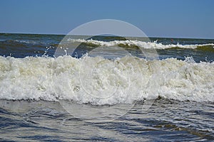 Adriatic Sea, On the crest of a wave, big waves, beach, rest, photo