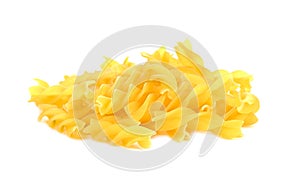 Italian Macaroni Pasta raw food on white background