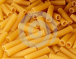 Italian macaroni pasta top view