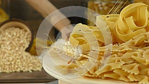 Italian Macaroni Pasta Uncooked Collage