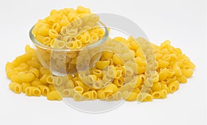 Italian Macaroni Pasta on white