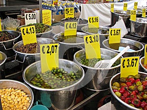 Italian Market Selling Olives