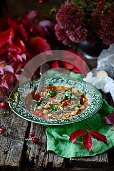 Italian minestrone  veggy soup .style rustic
