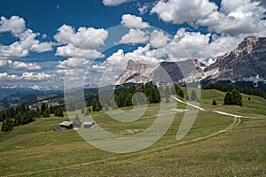 Italian mountain landscape. San Cassiano