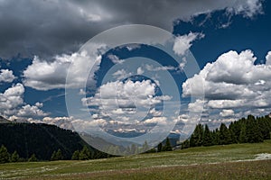 Italian mountain landscape. San Cassiano