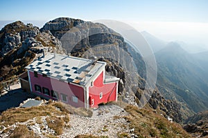 Italian mountain rifugio photo