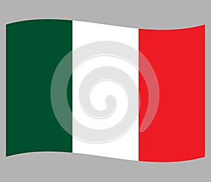 Italian national waving flag background.