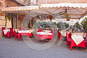 Italian outdoor cafe o photo