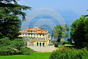 Italian Palazzo with view over Lake Maggiore