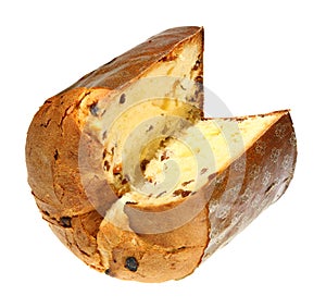 Italian panettone in front