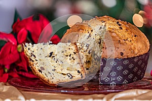 Italian panettone  produced by hand